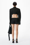 Alexander Wang black tailored mini skort in wool tailoring