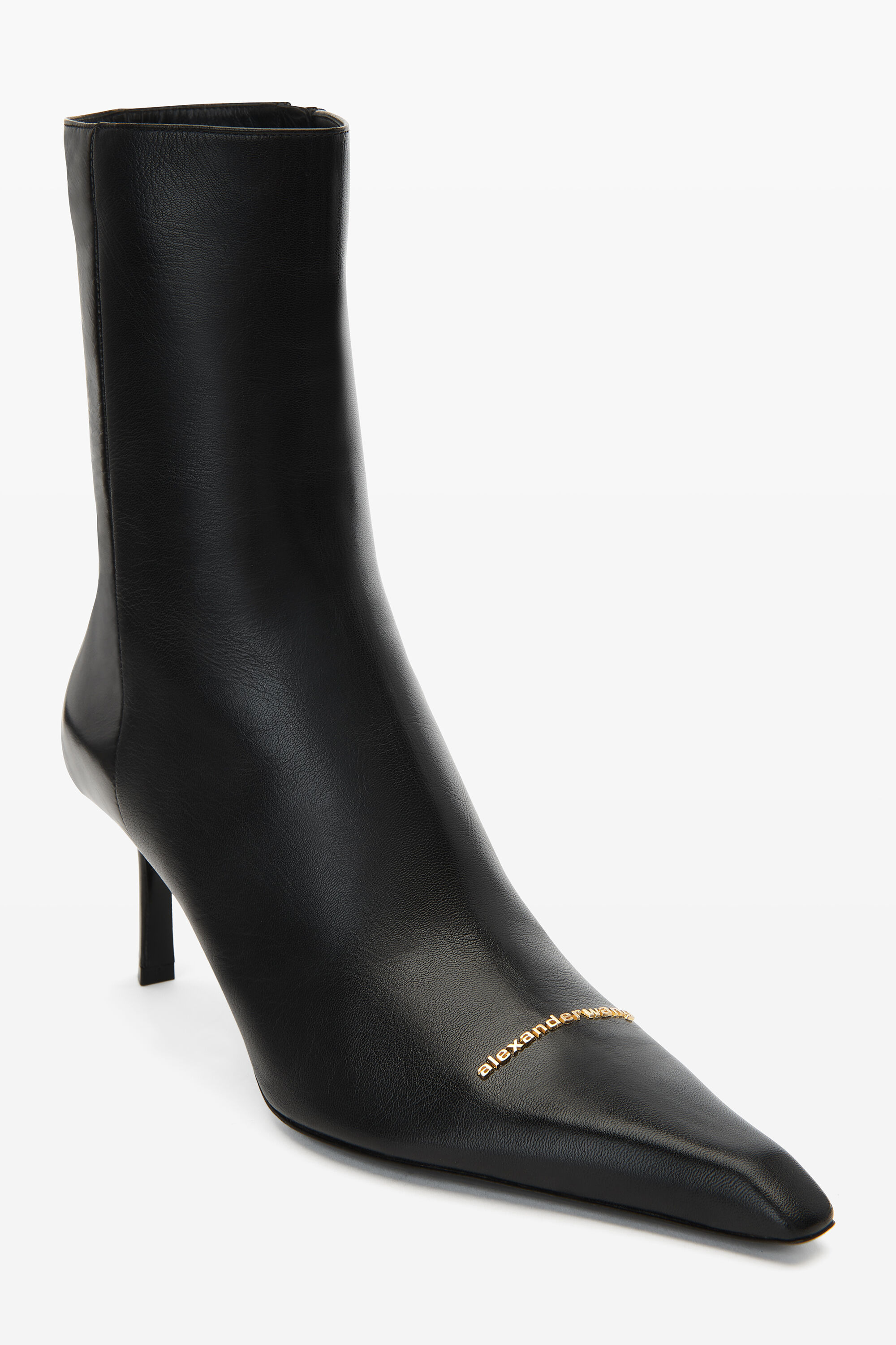 alexanderwang VIOLA 65 BOOTIE IN CAPRETTO BLACK - alexanderwang® US