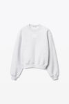 Alexander Wang light heather grey puff logo sweatshirt in structured terry