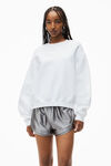 Alexander Wang white puff logo sweatshirt in structured terry