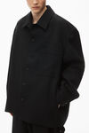 giacca camicia sartoriale oversize in misto lana