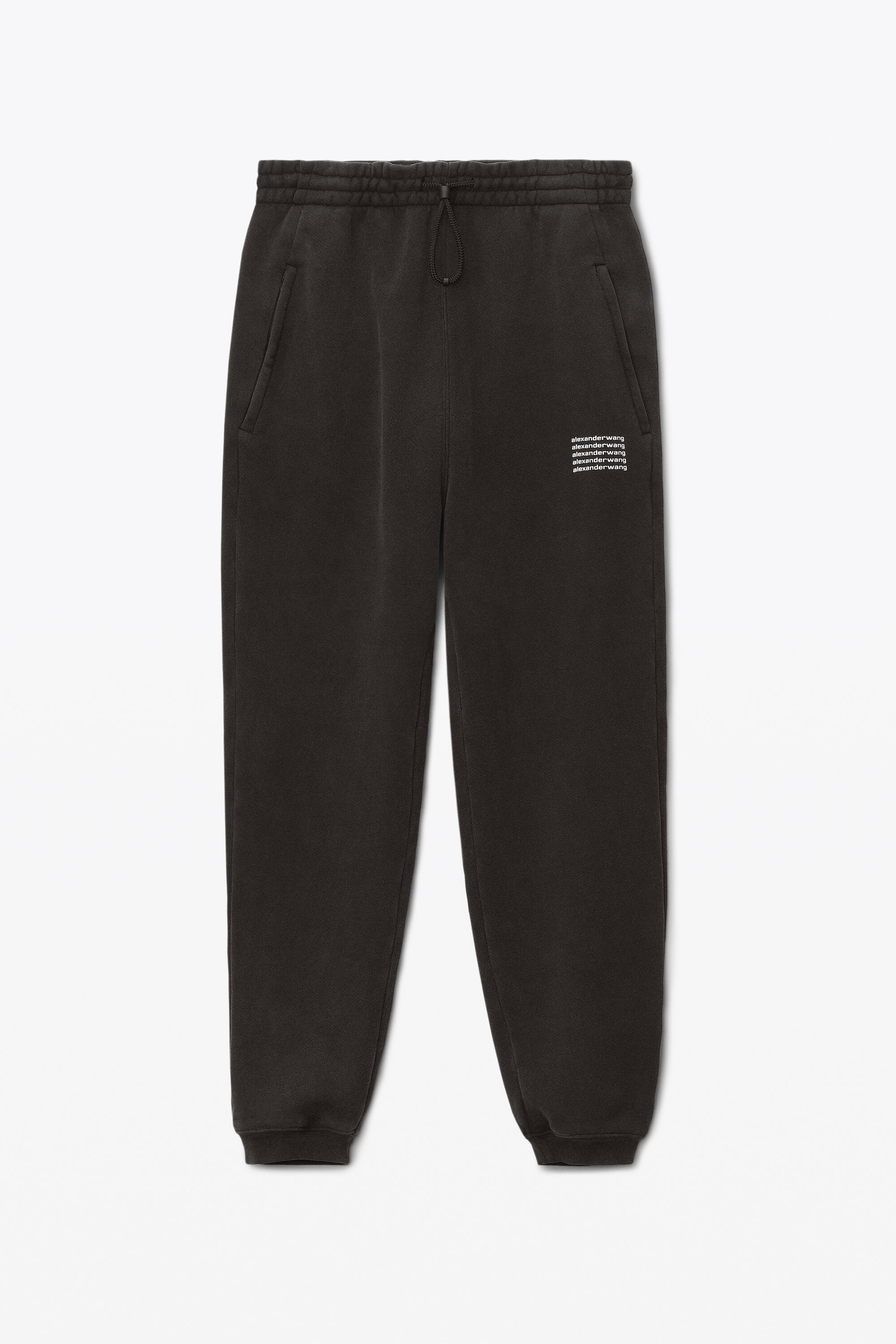 SWEATPANT IN ACID WASH DENSE FLEECE in ACID BLACK alexanderwang