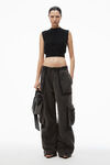 Alexander Wang washed shadow oversized cargo sweatpants in cotton terry