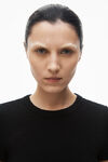 Alexander Wang black t-shirt baby manches courtes en jacquard griffé