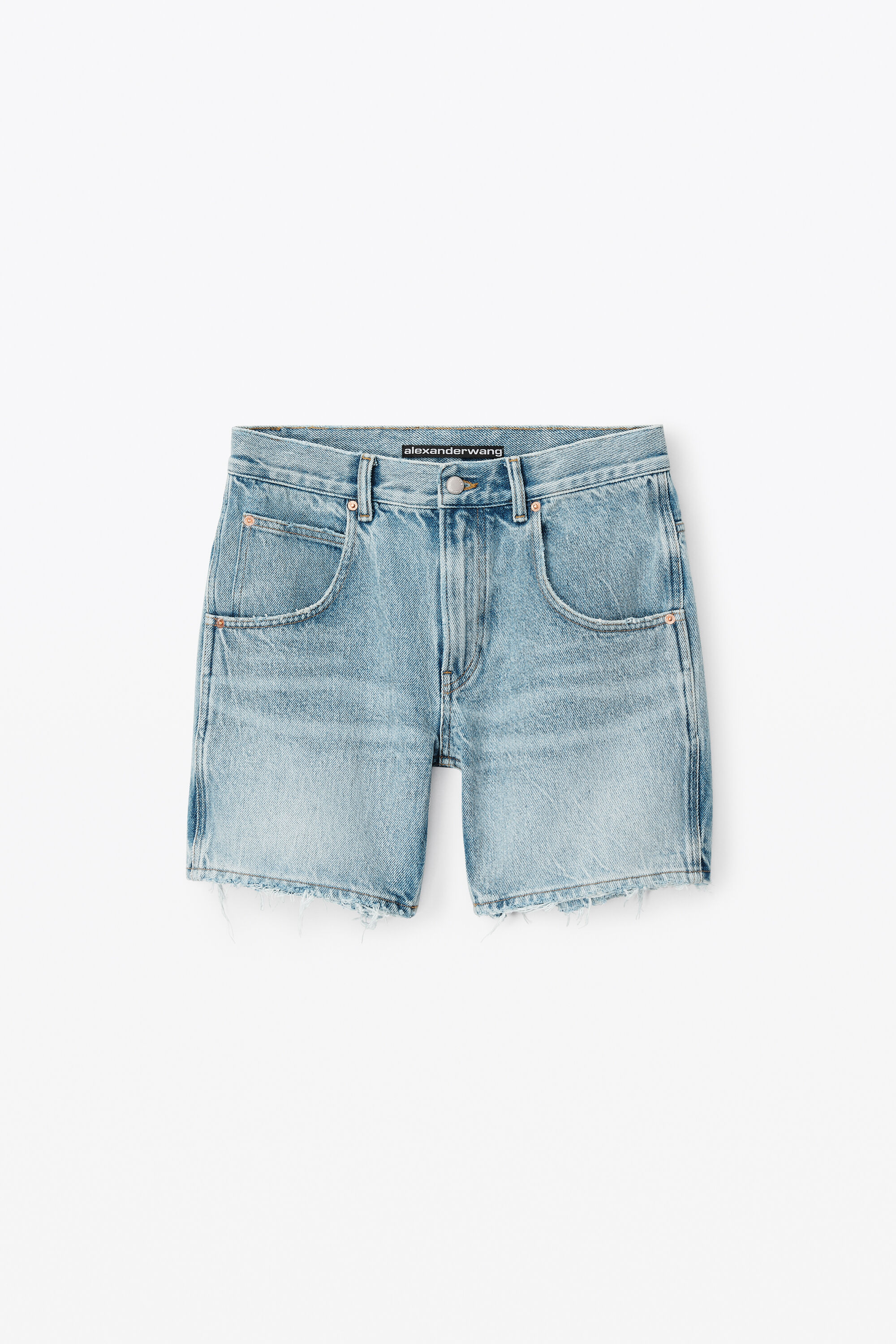 alexanderwang mid-rise loose short in denim VINTAGE FADED INDIGO