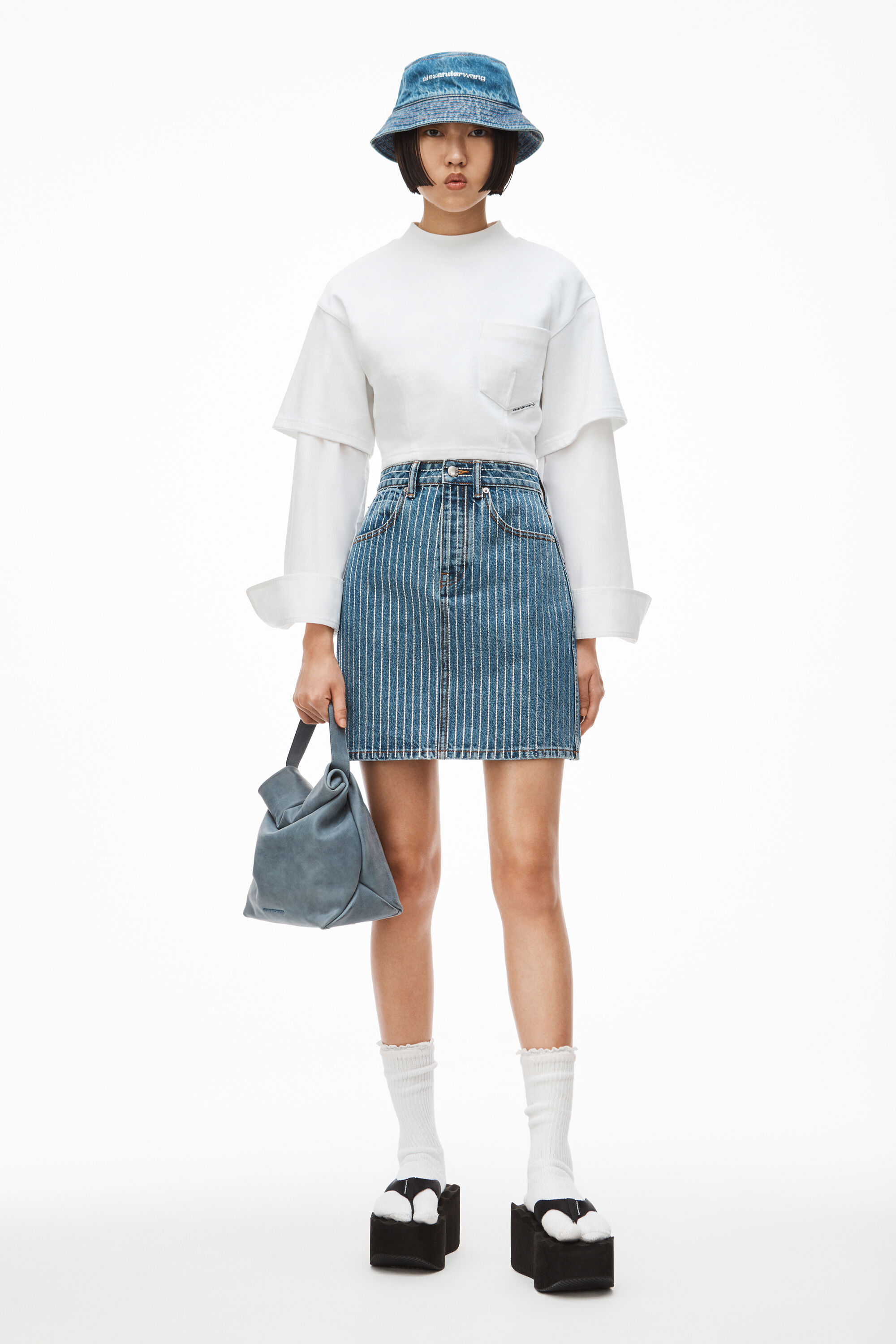 alexander wang gingham skirt