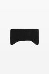 Alexander Wang black logo earmuff headband in ribbed wool stretch