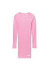 Alexander Wang begonia pink long sleeve loungewear dress in ribbed cotton jersey