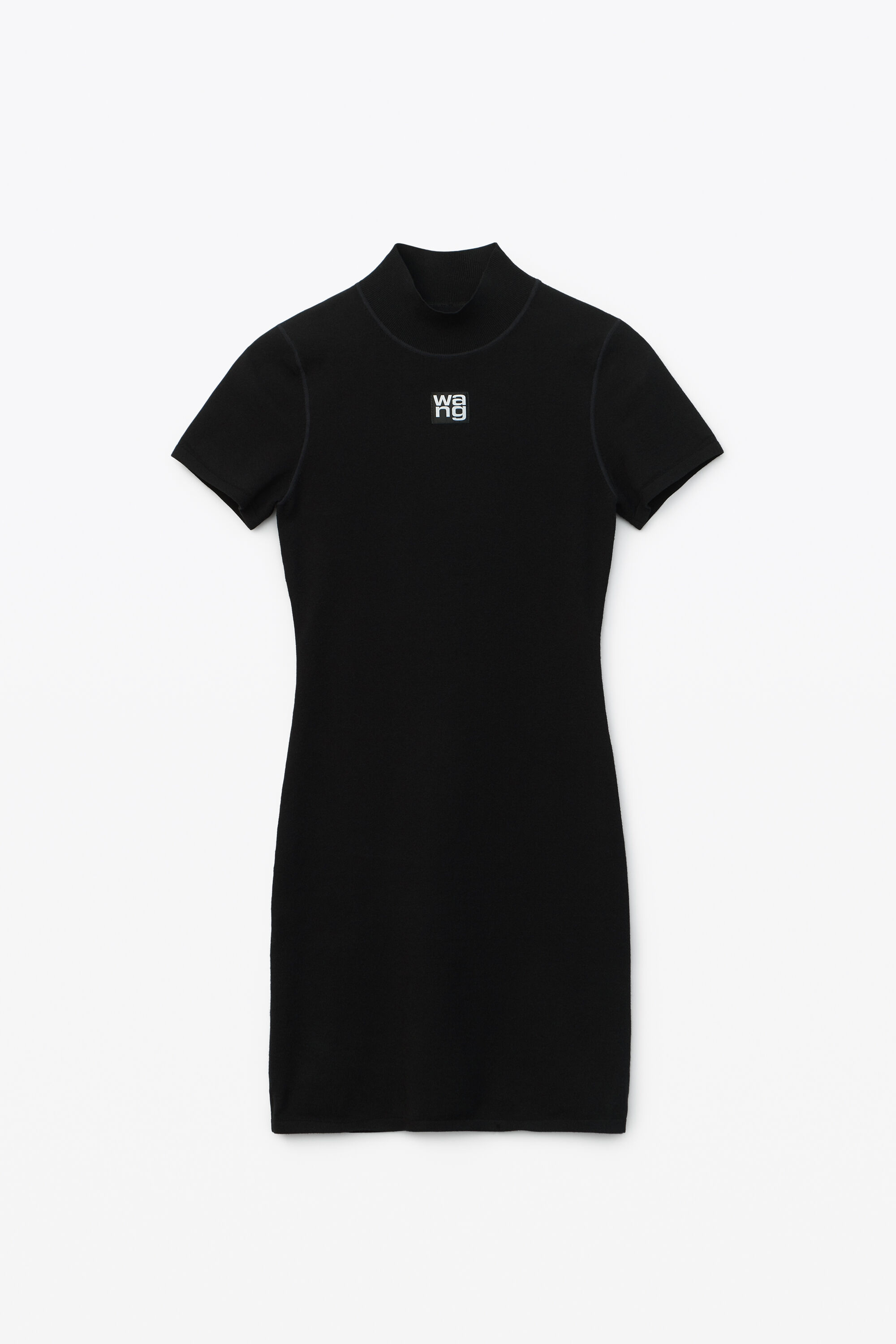 Gray & Black Square Neck Minidress & Shirt Set by Alexander Wang on Sale