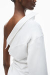 Alexander Wang white robe mi-longue asymétrique ajustée