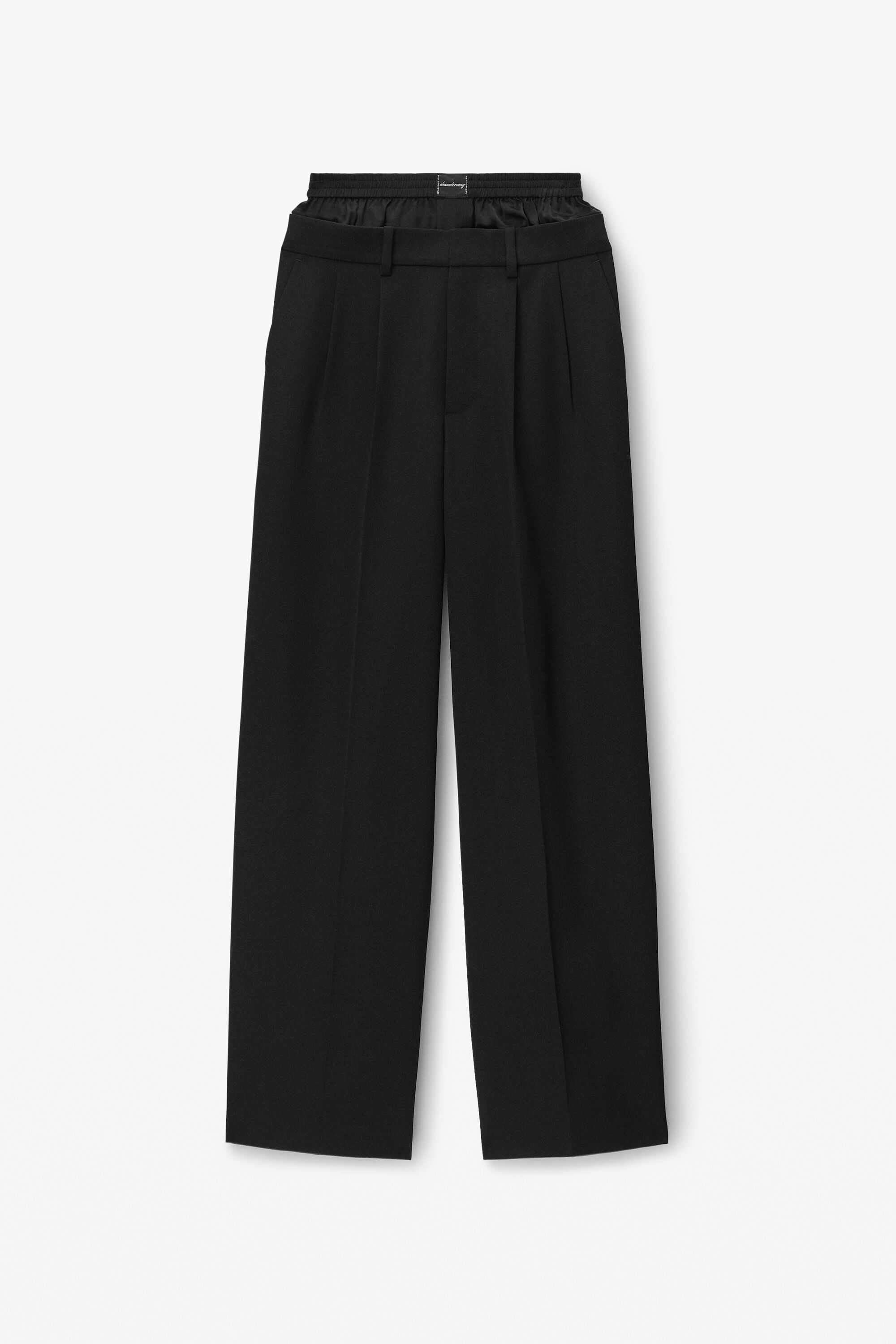 alexanderwang wool low-rise tailored trouser with pre-styled logo