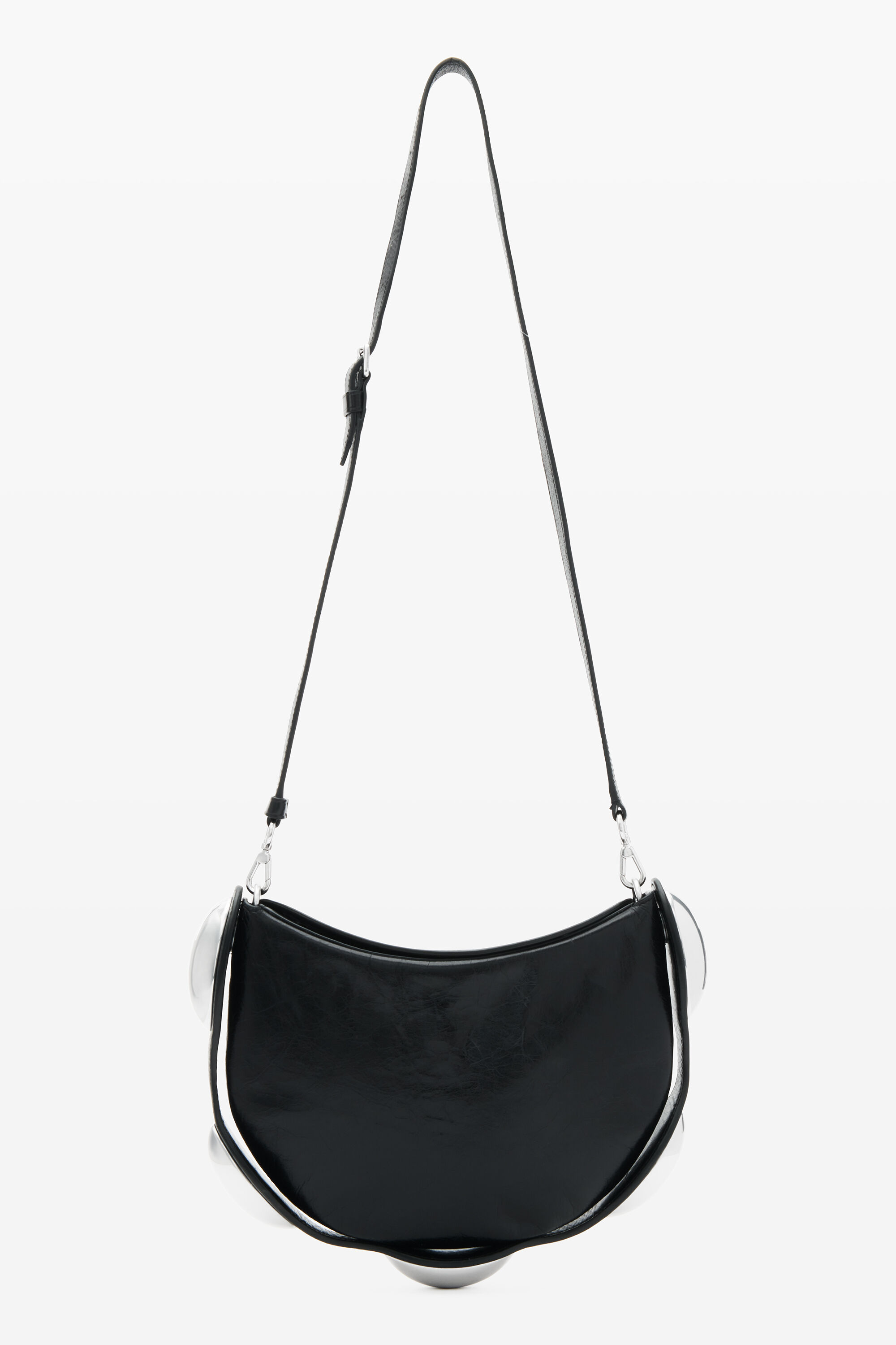 dome multi carry bag in crackle patent leather in BLACK 