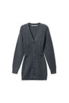 Alexander Wang charcoal twin-set con cardigan con dettagli integrati