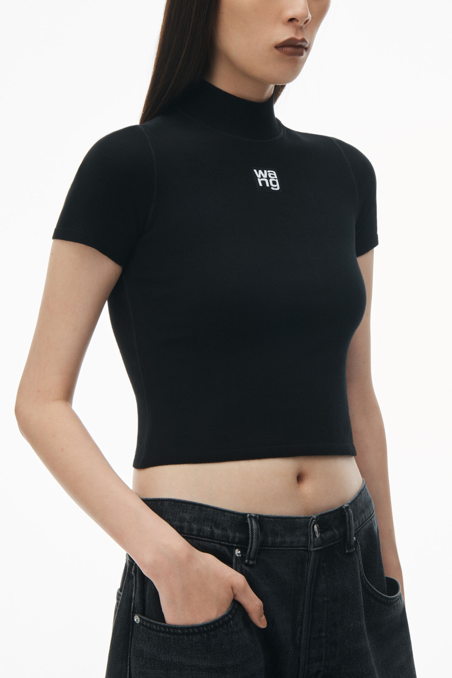 Contour Rib Mock Neck Crop Top curated on LTK