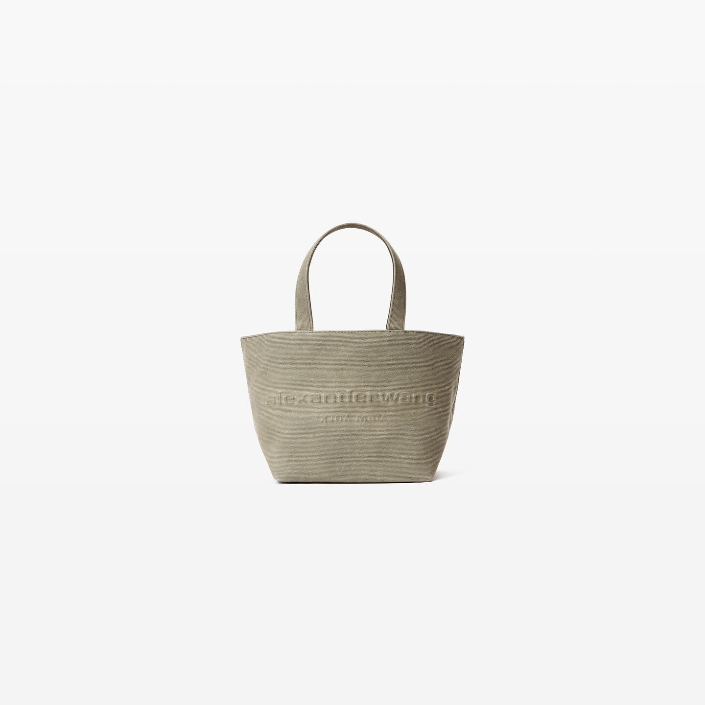 Shop Alexander Wang Punch Small Tote In Wax Canvas In Surplus Khaki