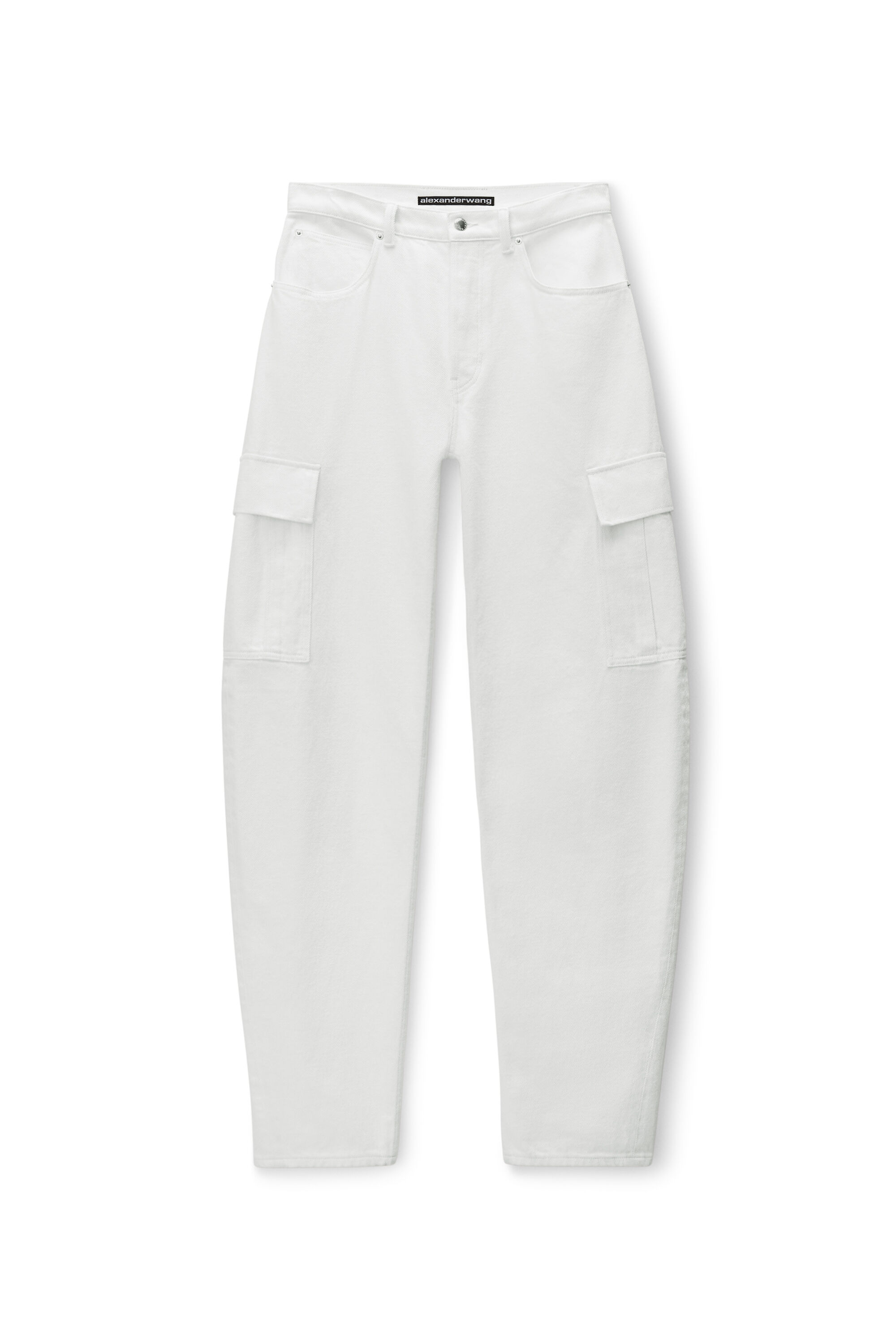 Oversize Cargo Jeans in Cotton in VINTAGE WHITE 