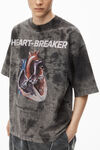 T-shirt in jersey di cotone con stampa grafica Heartbreaker