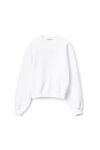 Alexander Wang white puff logo sweatshirt in structured terry