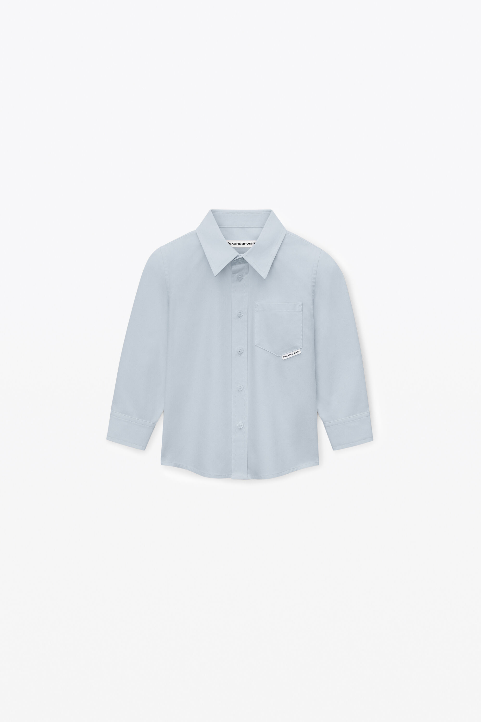 Kids Button Down Shirt In Compact Cotton