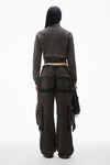 Alexander Wang washed shadow cropped zip-up jacket in cotton terry