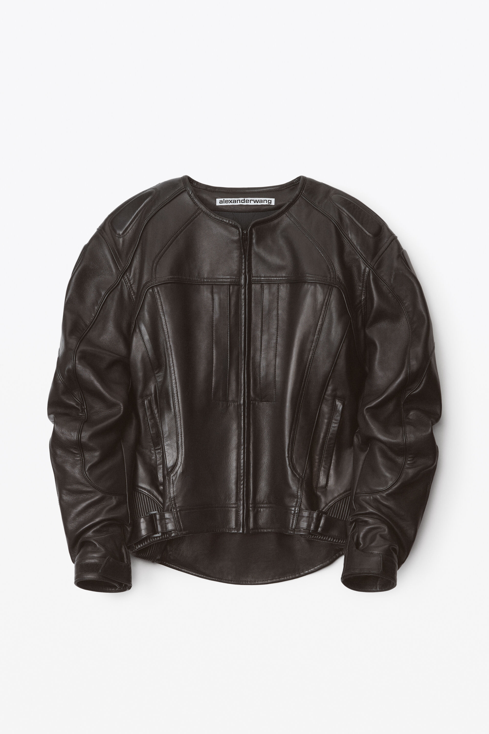 alexanderwang OVERSIZED MOTO JACKET IN BUTTERY 