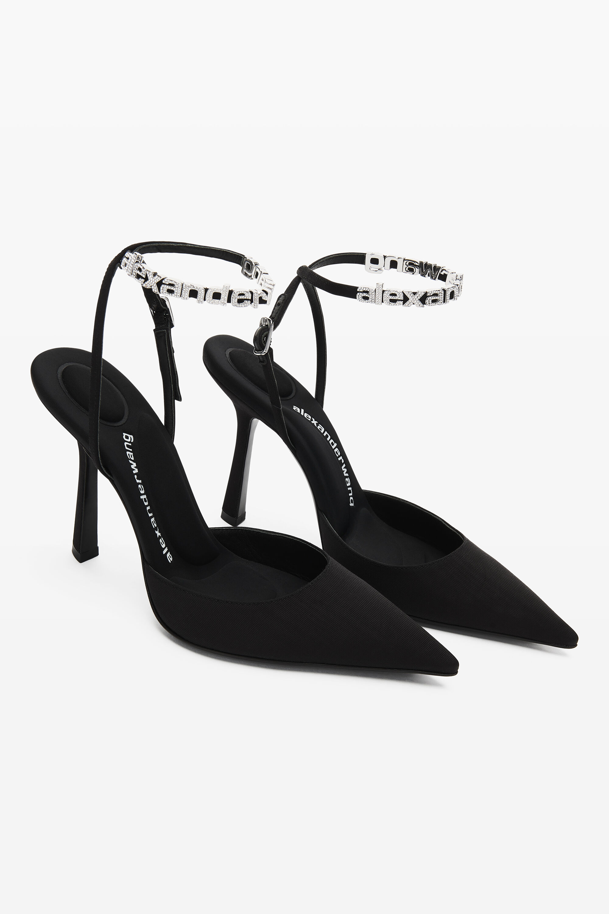 alexanderwang DELPHINE 105 LOGO STRAP PUMP IN VISCOSE