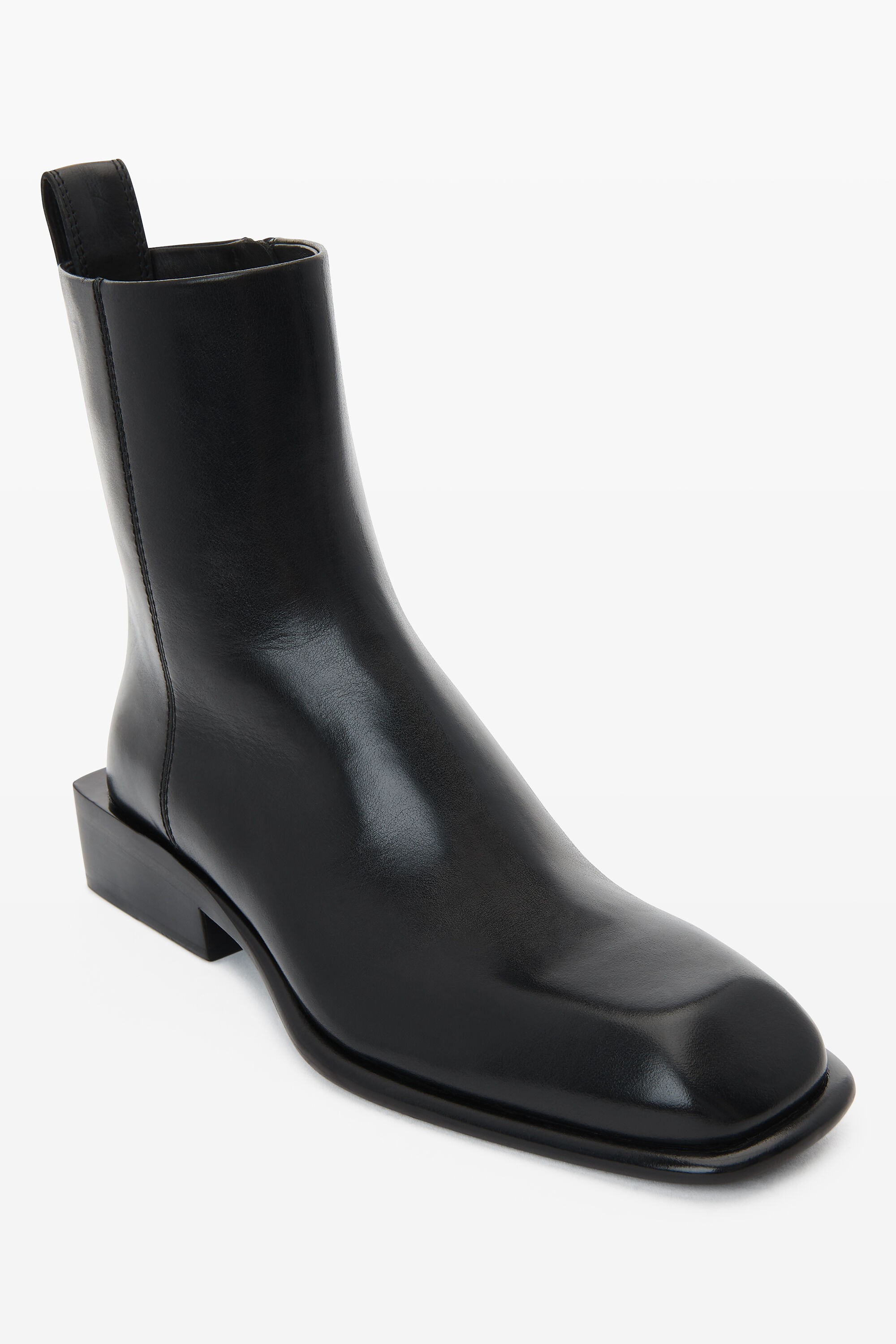 throttle leather ankle boot in BLACK | heel height:35 mm 