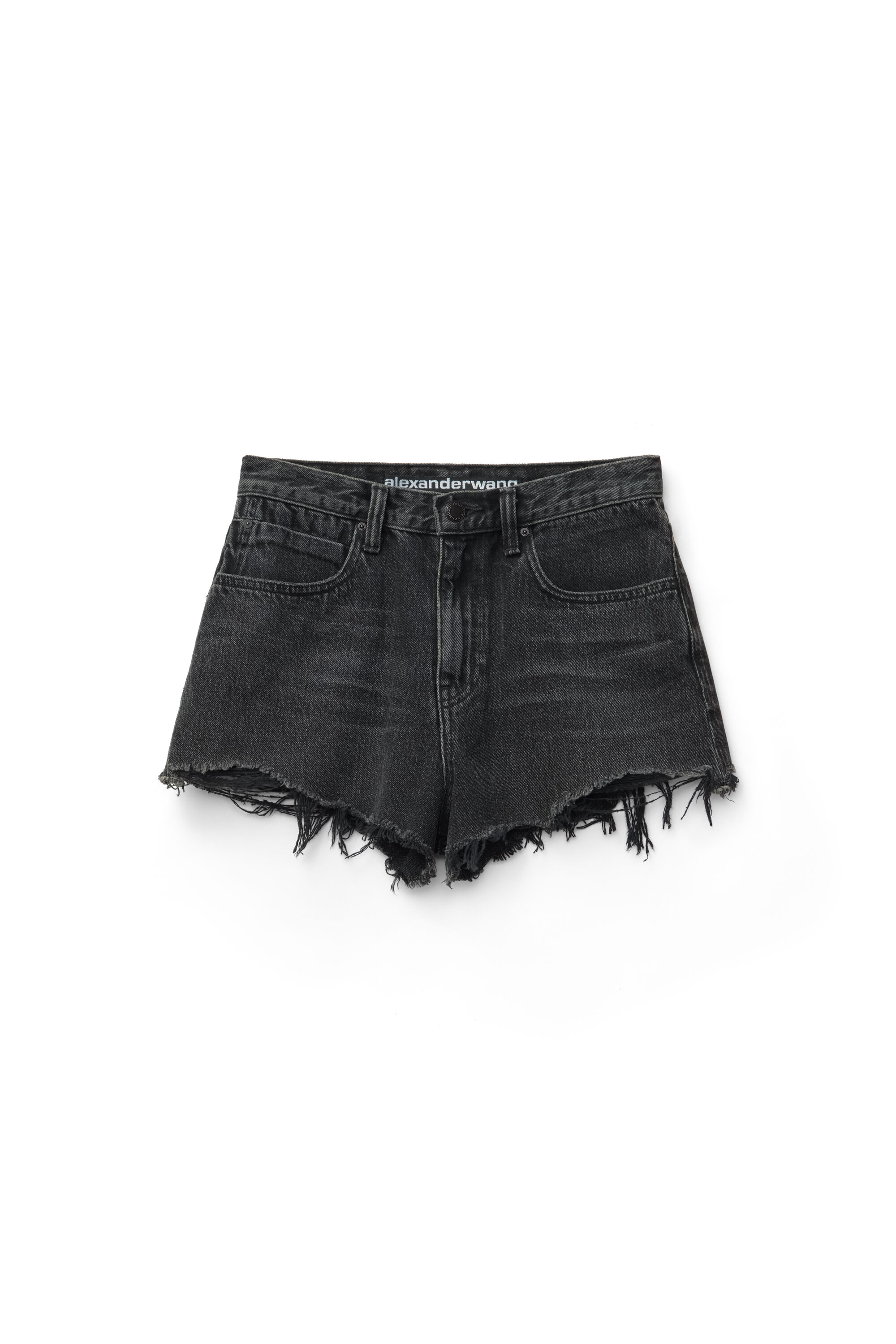 alexander wang bite frayed denim shorts