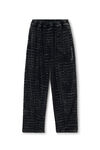 crocodile jacquard velour track pants