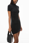 Alexander Wang black crystal hotfix minidress