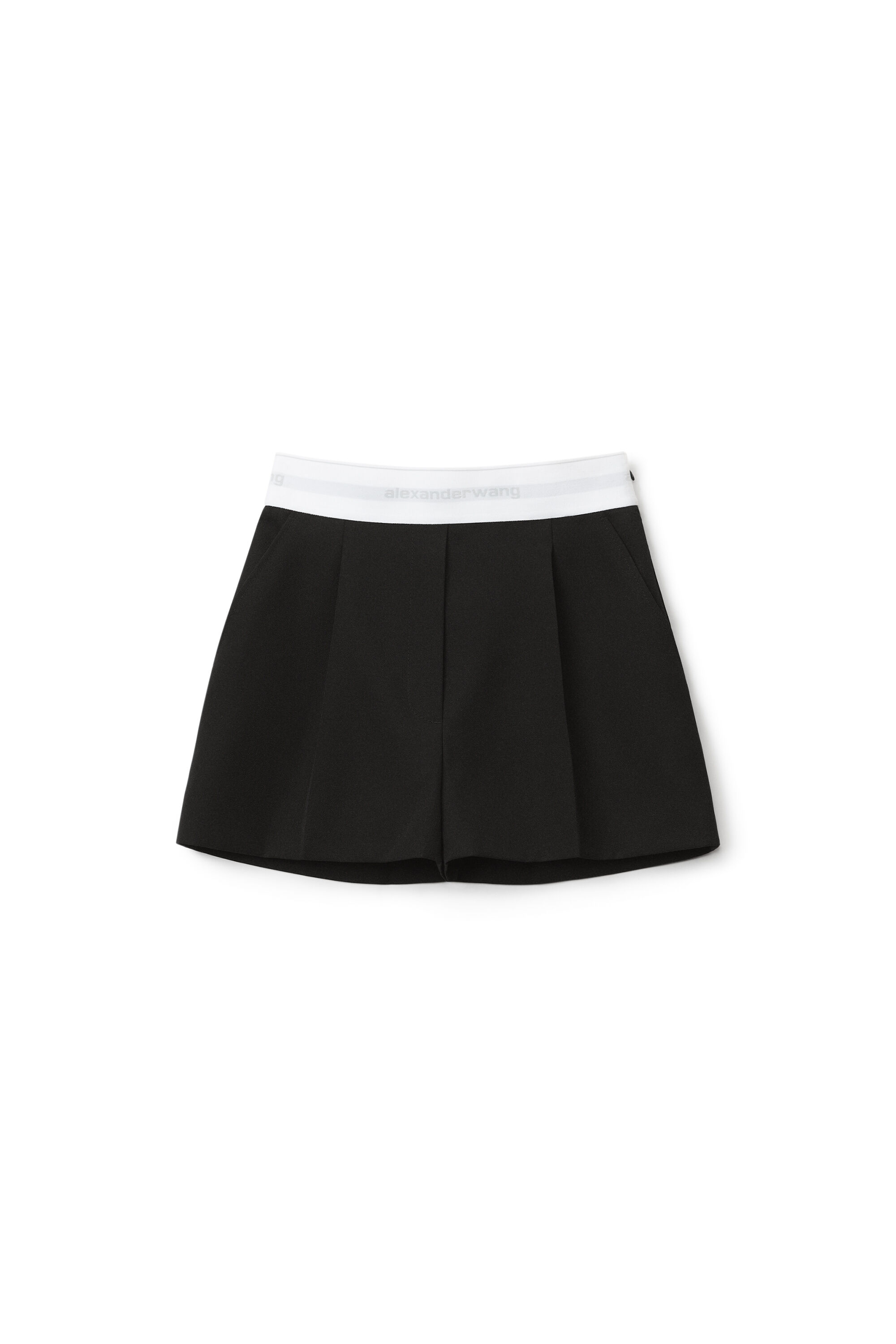 STYLAND pleated high-waist tailored shorts - Black