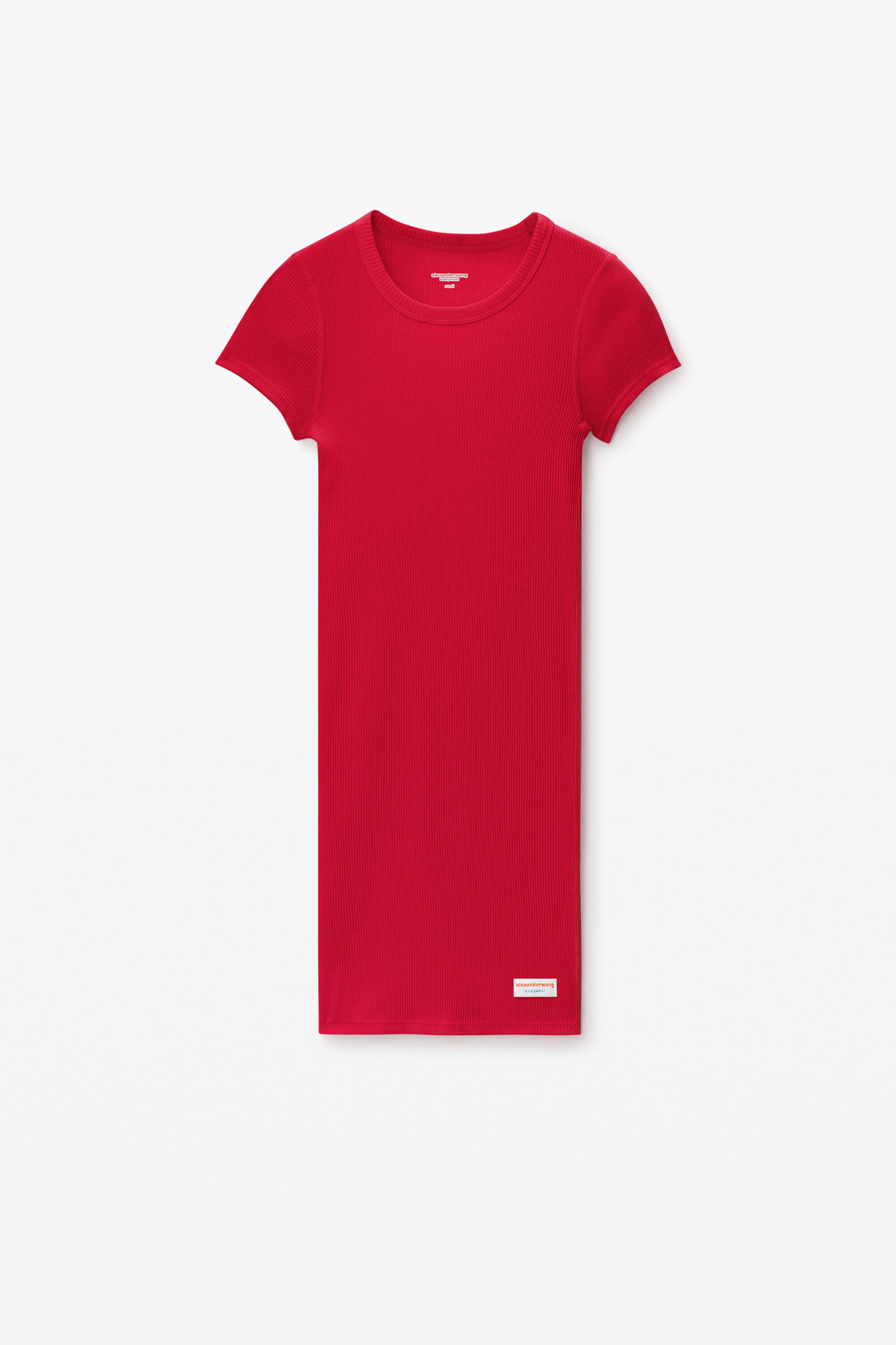 alexanderwang short sleeve loungewear dress in ribbed cotton