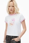 T-shirt in jersey di cotone Sugar Baby con bordi a contrasto