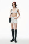 Alexander Wang vintage white shorts in denim con vita alta