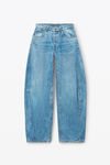 Abgerundete Oversize-Jeans mit niedriger Leibhöhe
