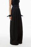 Alexander Wang black high-waist wide-leg pant in wool twill