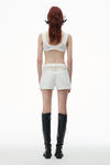 Alexander Wang vintage white shorts in denim con vita alta