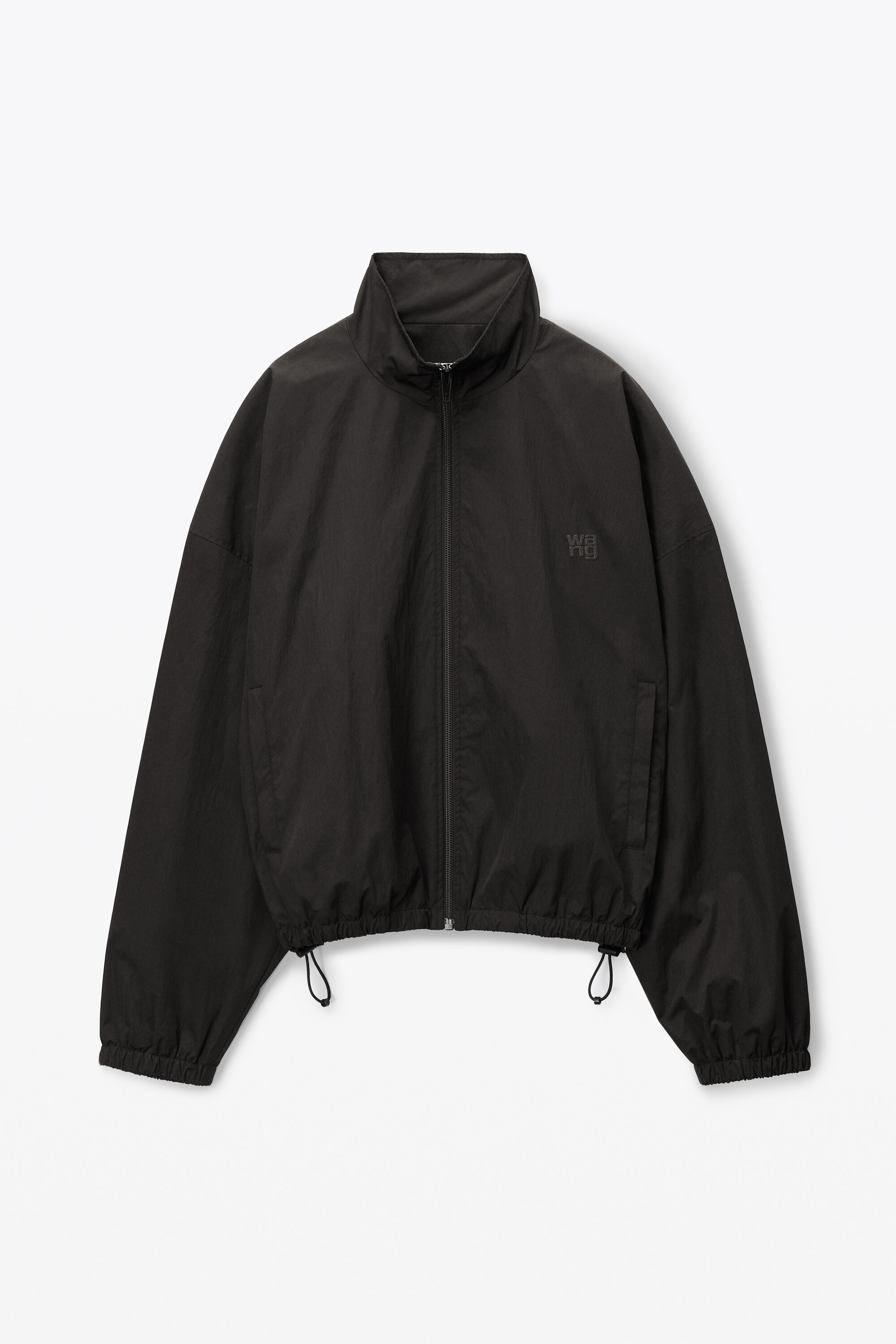 COACHES TRACK JACKET IN NYLON in BLACK | relaxed fit 