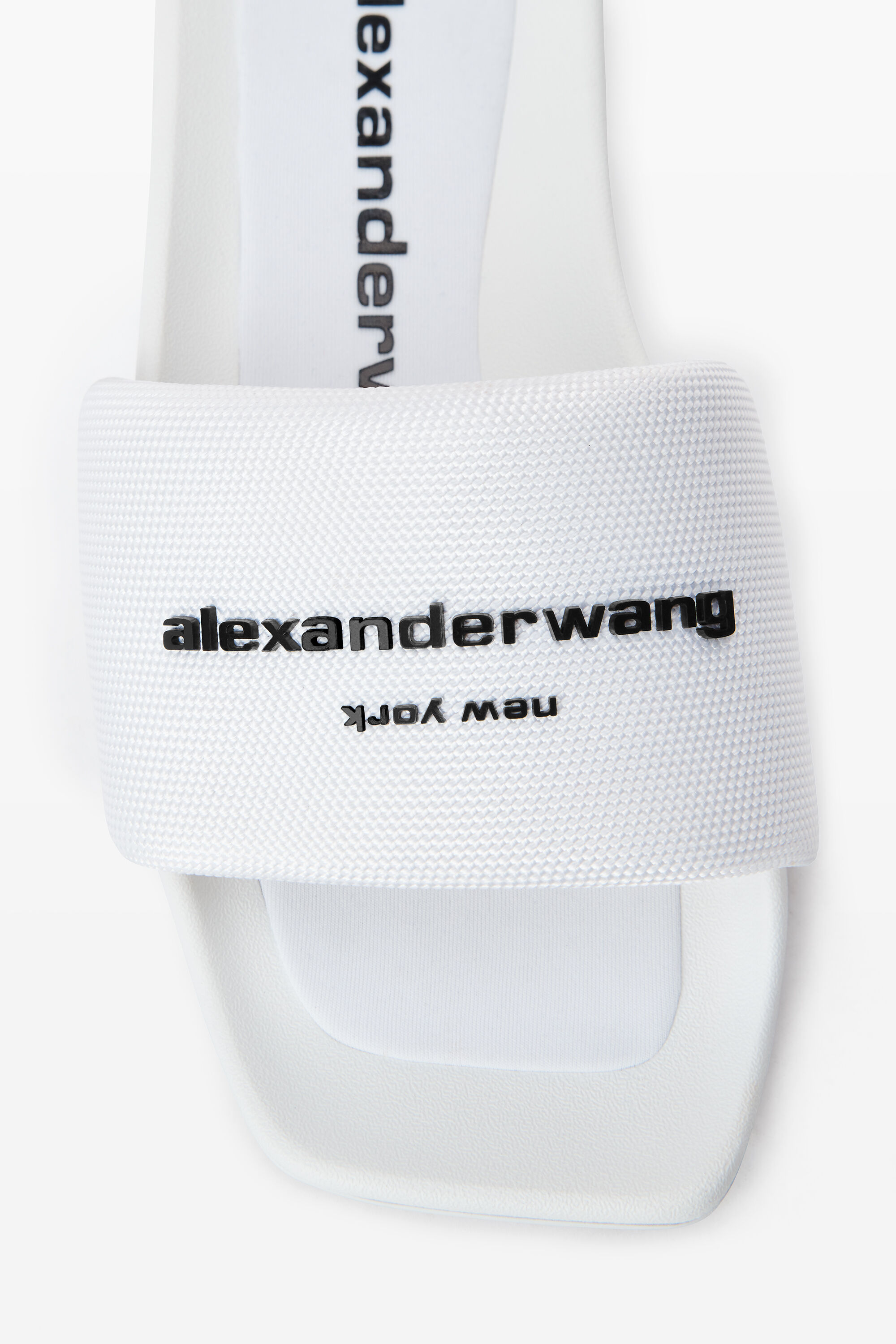 AW Pool Slide in Nylon in WHITE | alexanderwang®