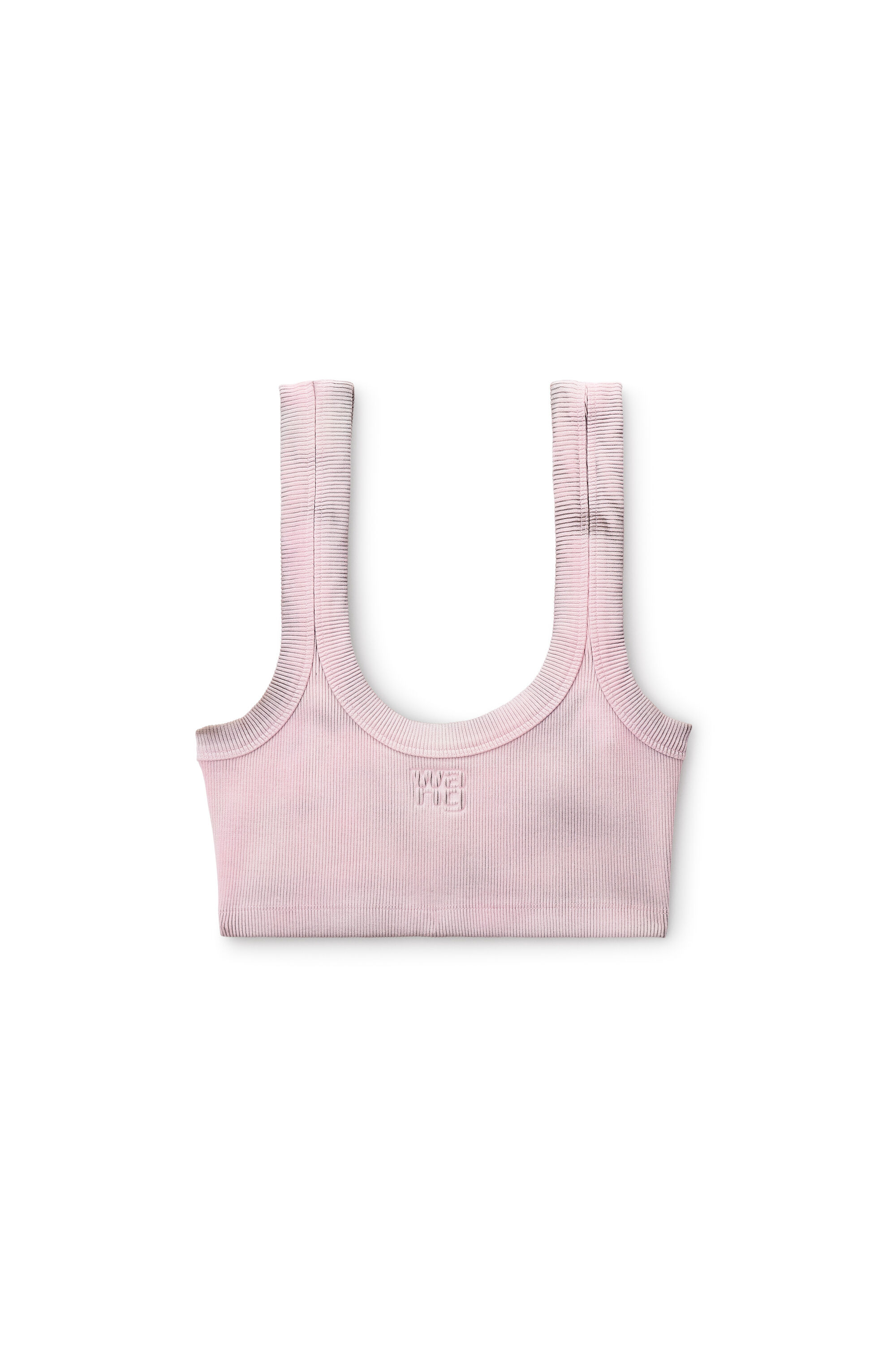 Logo Tank Bra in WASHED PINK LACE | pull over style 