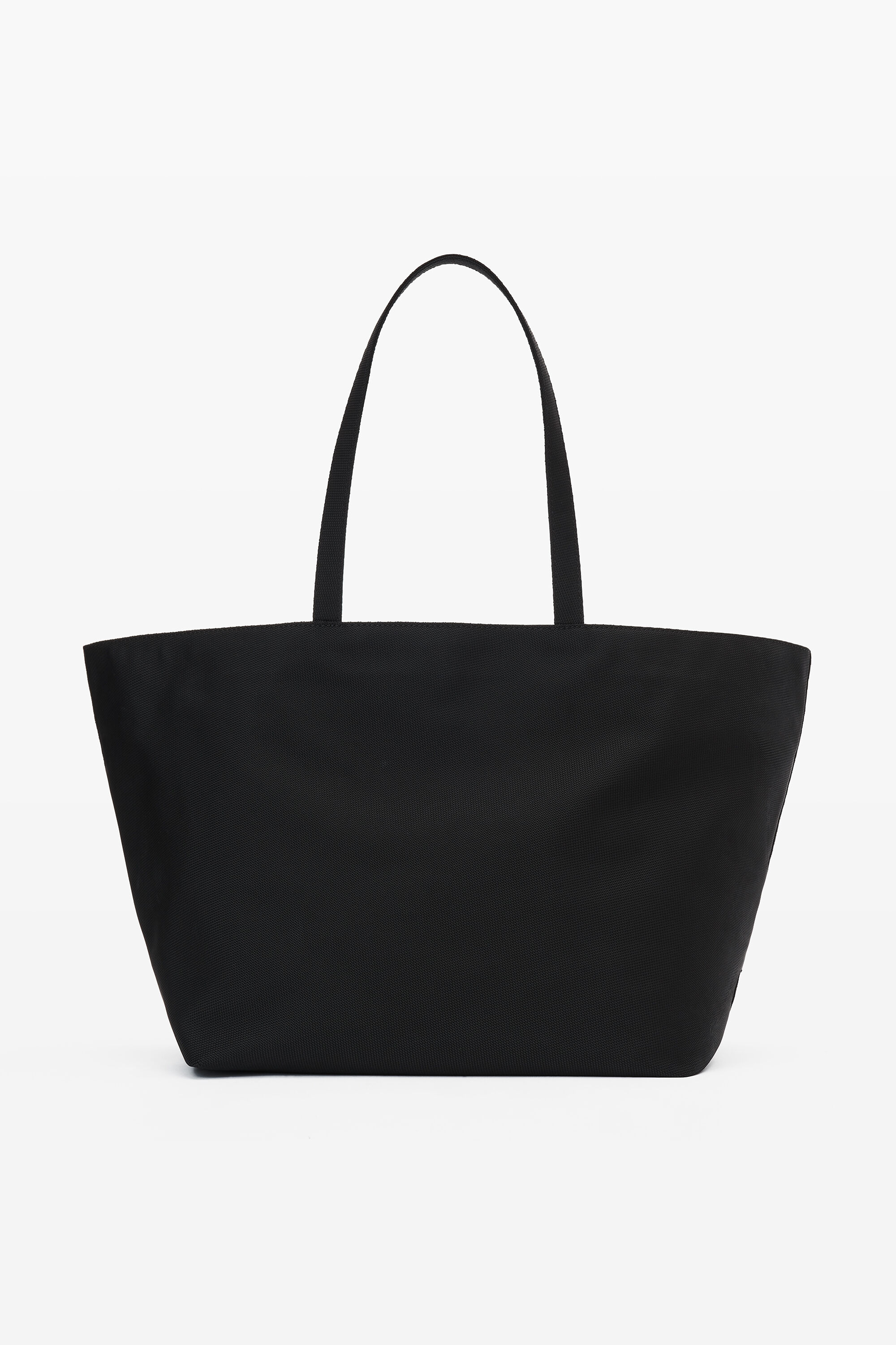 Plain black tote deals bag leather