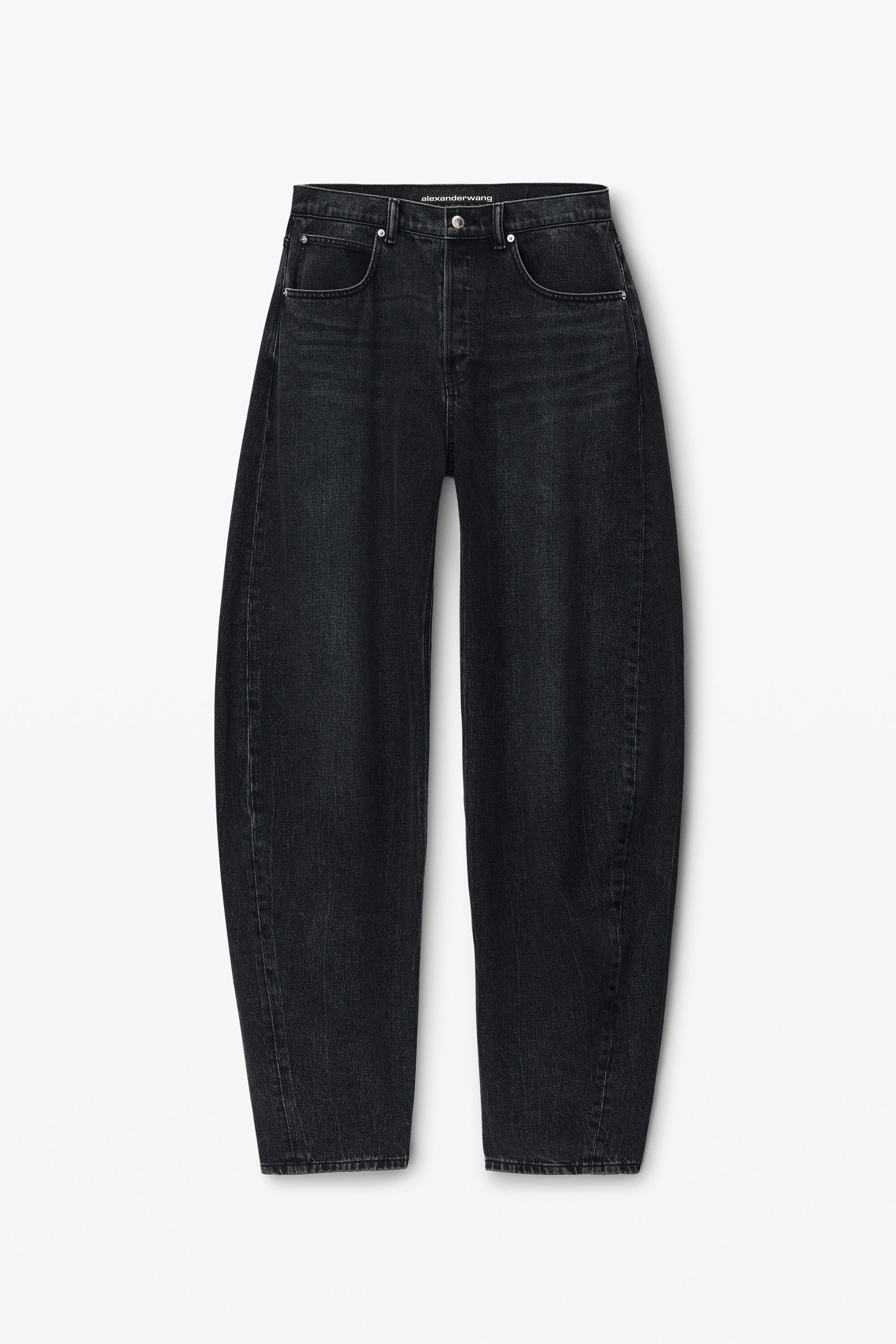 Oversized Low Rise Jean in Denim in GREY AGED | alexanderwang®