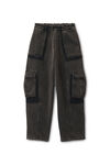 pantalon cargo oversize en molleton de coton