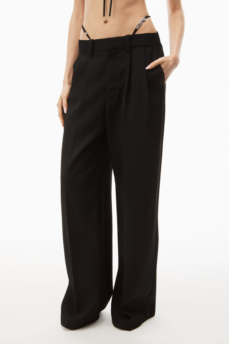 Alexander Wang Black Wool Tailored Zip Front Ball Chain Pants – The Closet  New York