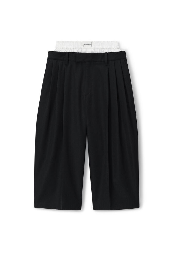 ALEXANDER WANG, Tailored Culotte With Layered Boxer