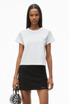 Alexander Wang white shrunken t-shirt aus high-twist-jersey