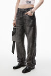 distressed crystal hotfix jeans