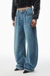 Abgerundete Oversize-Jeans mit niedriger Leibhöhe