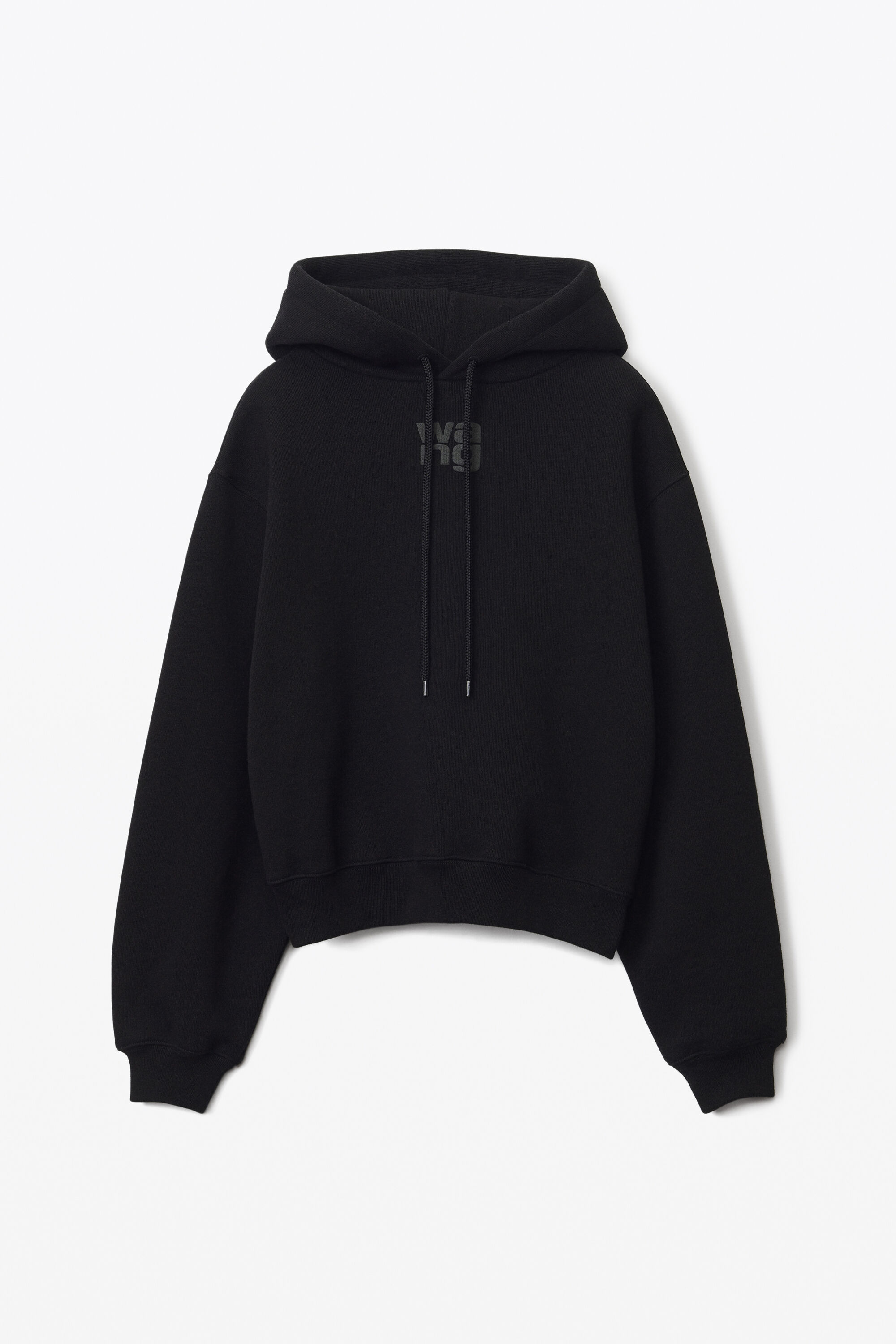 alexanderwang アレキサンダーワング ストラクチャードテリー パフロゴ フーディー BLACK - alexanderwang®  アレキサンダーワング JP