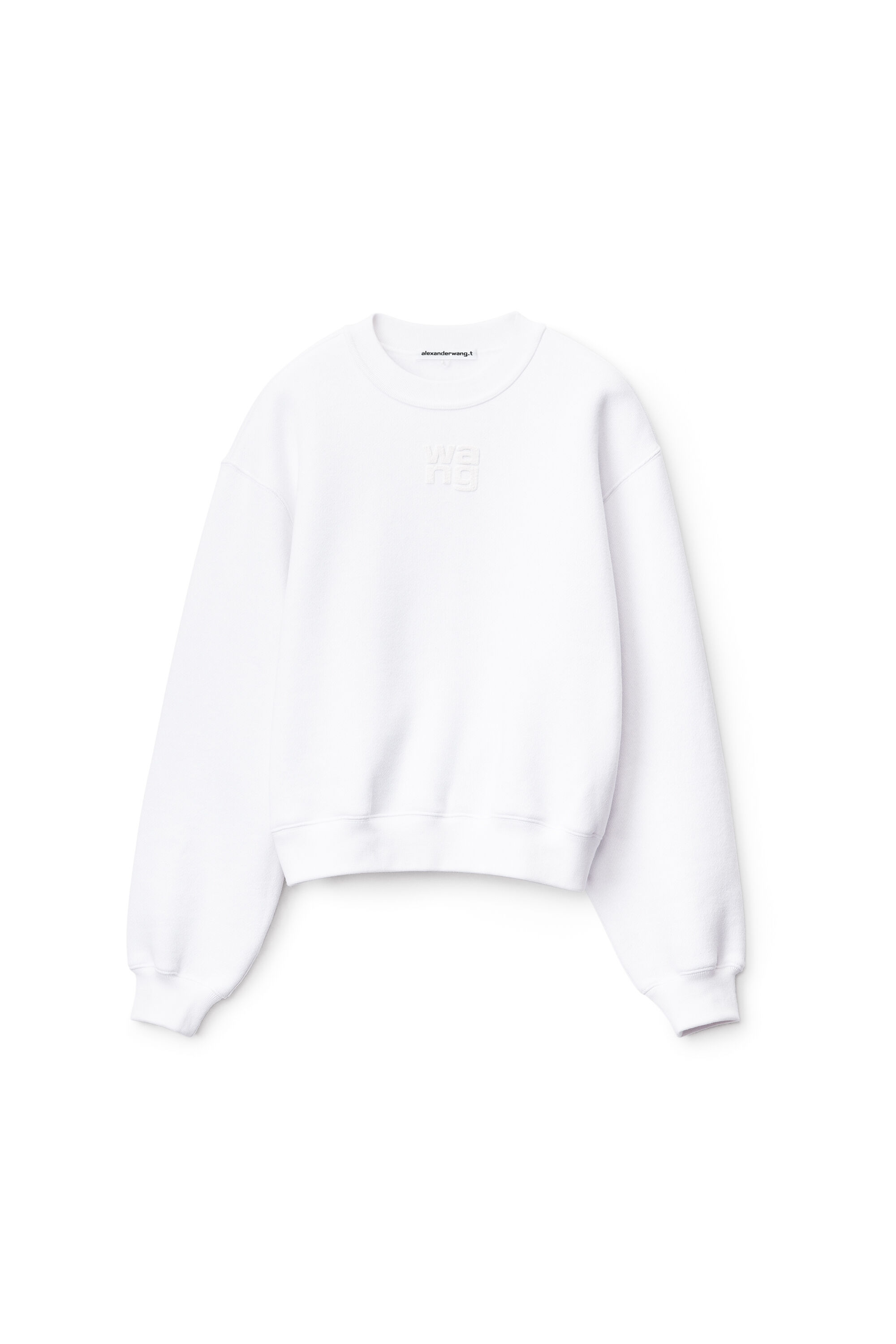 alexanderwang アレキサンダーワング ストラクチャードテリー パフロゴ スウェットシャツ WHITE - alexanderwang®  アレキサンダーワング JP